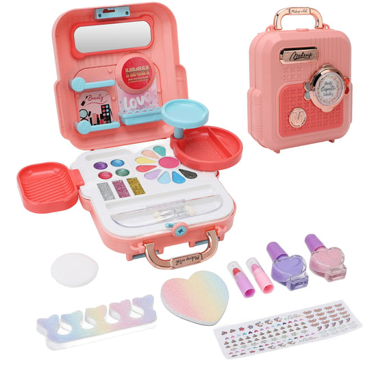 Kids Makeup Set, Girls Gift, 13 Pieces Makeup Toys, Washable Little Girl Princess Makeup Toys With School Bag, Birthday Christmas Gift For 3 4 5 6 7 8 9 10Years Old Girls