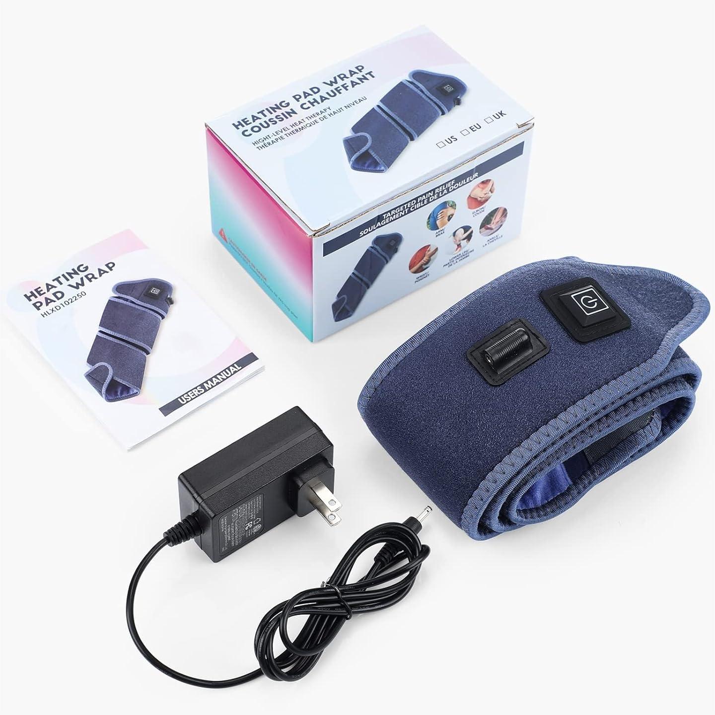 Heating Pad Wrap for Multiple Areas, 45x3.5in Extra Long Heated Arm Wrap, Portable Heat Brace for Wrist Elbows Arms Knee Ankle Leg, 3 Heat Settings All-around Body Warmer Heating Pad for Pain Relief