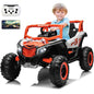 24V Ride on Toys with Remote Control,4WD Ride on Car for Kids, Electric UTV with PU Leather 2 Seater,3-8Years