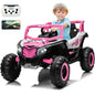 SPPTTY 24V Ride on Toys with Remote Control,4WD Ride on Car for Kids, Electric UTV with PU Leather 2 Seater,3-8Years