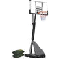 Youth Portable Basketball Hoop & Goal, 10FT Adjustable Height, 44 Inch Shatterproof PC Backboard Fillable Base with 2 Wheels & Sand Bags for Indoor Outdoor