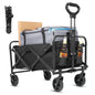 Collapsible Wagon,Foldable Garden Cart,Utility Grocery Shopping Cart for Camping,Sports