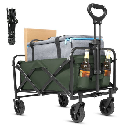 Collapsible Wagon,Foldable Garden Cart,Utility Grocery Shopping Cart for Camping,Sports
