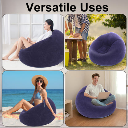 Inflatable Lounger,Ultra Soft Inflatable Single Spherical Sofa Chair for Dorm Room Outdoor Travel Camping Picnic,Inflatable Sofa