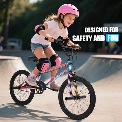 20" Freestyle BMX Bike with 4 Pegs,Kids Bicycle for Teen Beginner, Age 7-14 Years