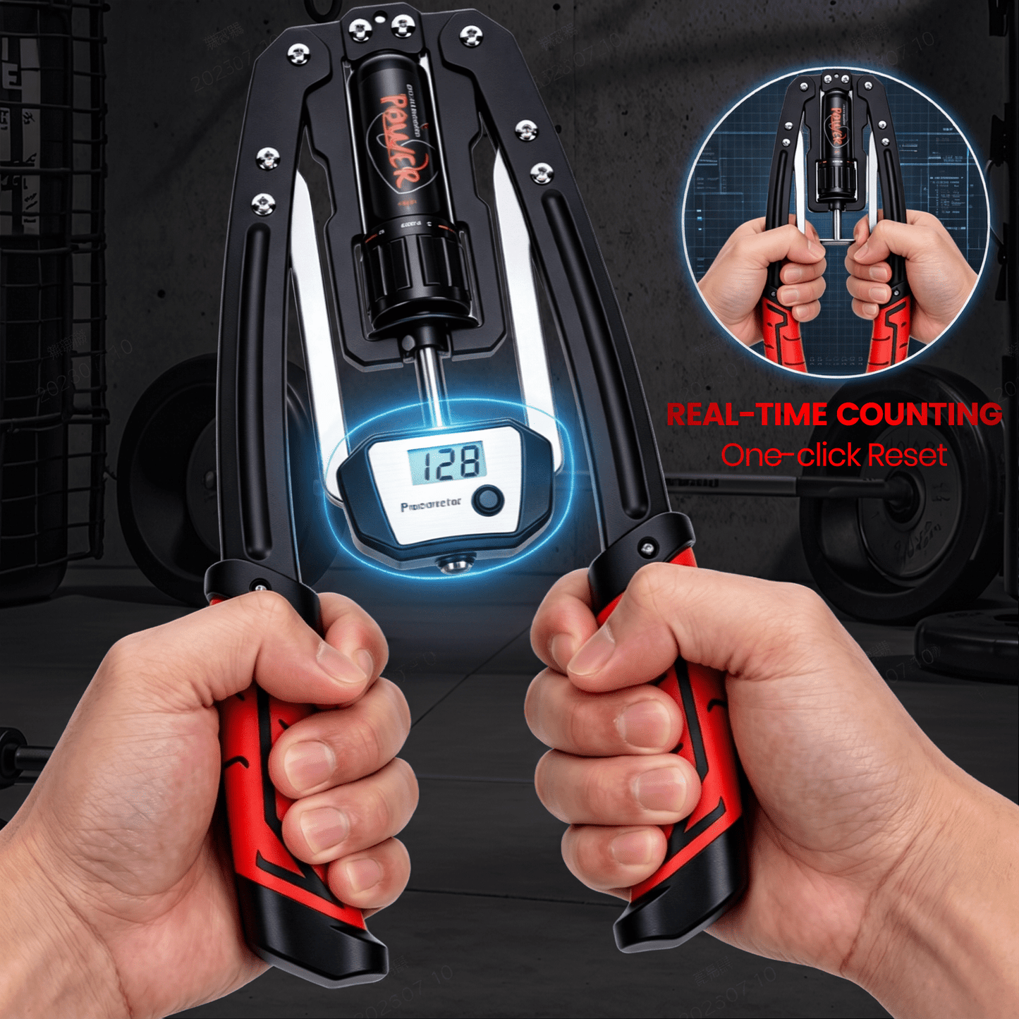 FAGINEY Twister Arm Exerciser with Auto Counting Design Chest and Arm Strengthener for Men Home Gym Workout Equipment Adjustable 22-440lbs