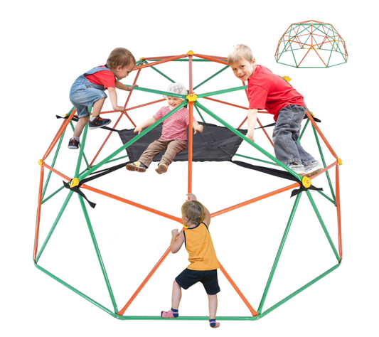 10FT Jungle Gym, Climbing Dome with Hammock & Swing, Outdoor Play for Kids 3-12,Backyard Toy