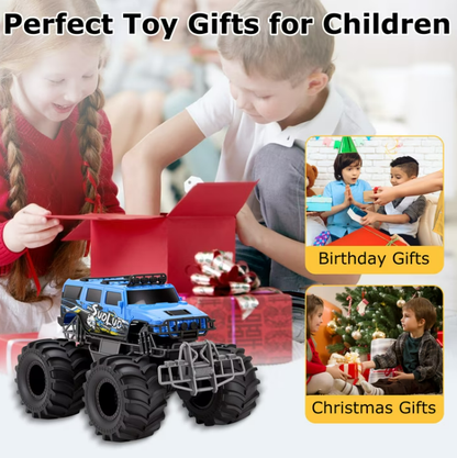 1:16 Scale RC Car Amphibious Remote Control Car Truck All Terrain Toy Vehicle Off Road Truck for Kids 6-12, Blue