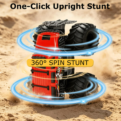 1:16 Scale RC Car Amphibious Remote Control Car Truck All Terrain Toy Vehicle Off Road Truck for Kids 6-12, Red